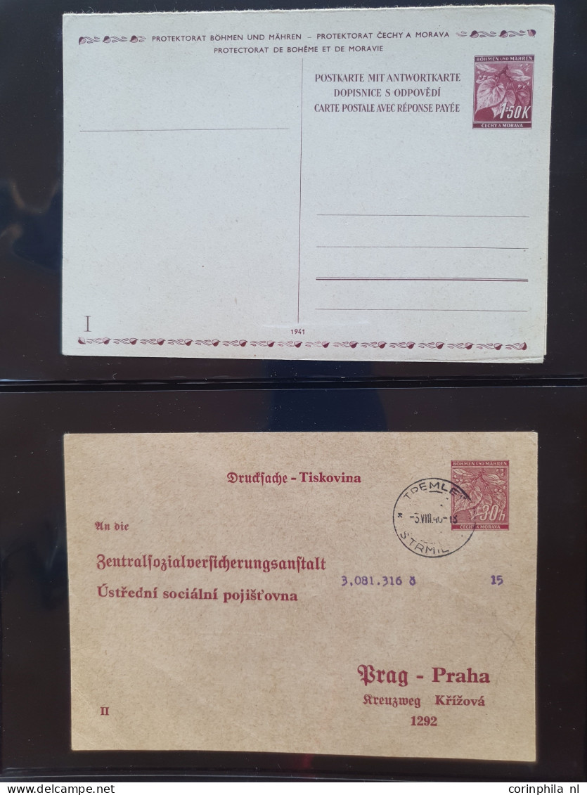 Cover 1939-1944 collection postal stationery (approx. 180 items) mainly used including collection Bohemia and Moravia (m