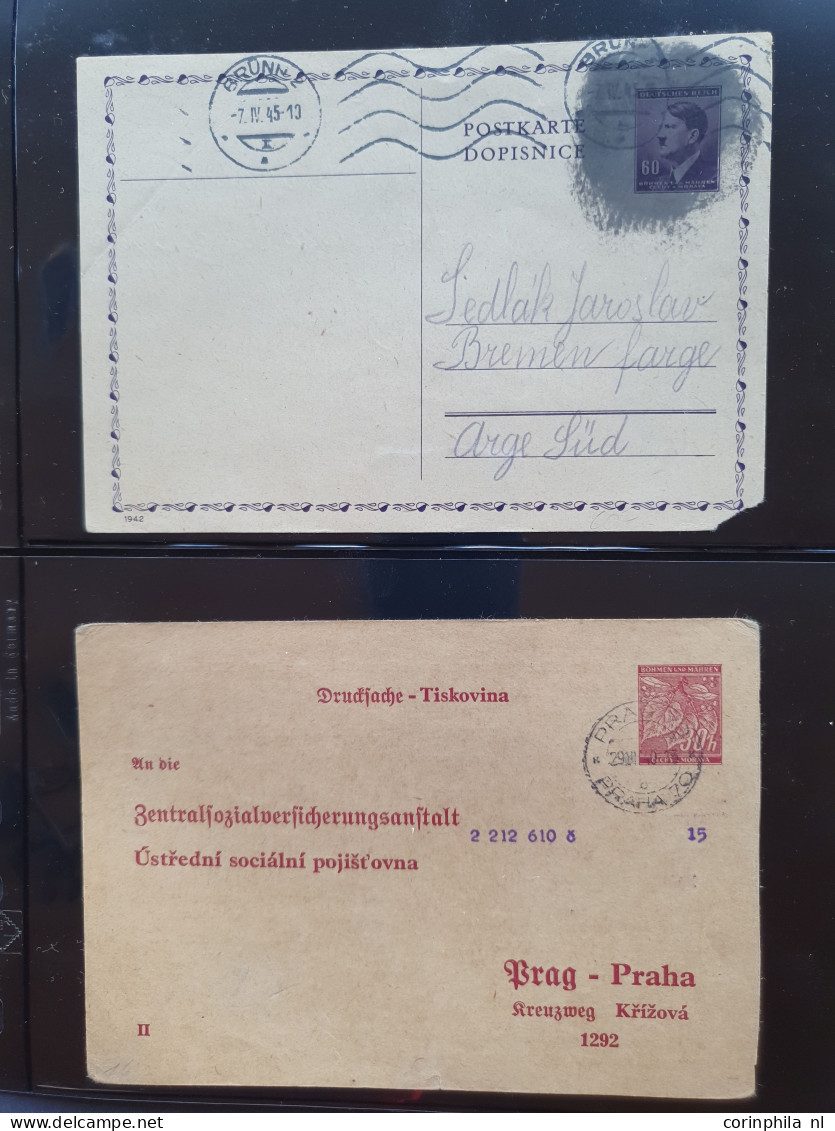 Cover 1939-1944 collection postal stationery (approx. 180 items) mainly used including collection Bohemia and Moravia (m