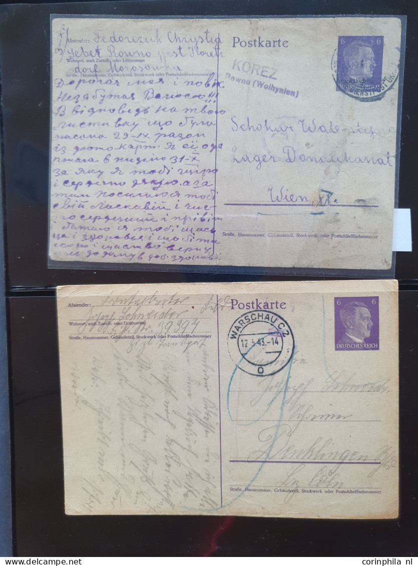 Cover 1939-1944 collection postal stationery (approx. 180 items) mainly used including collection Bohemia and Moravia (m