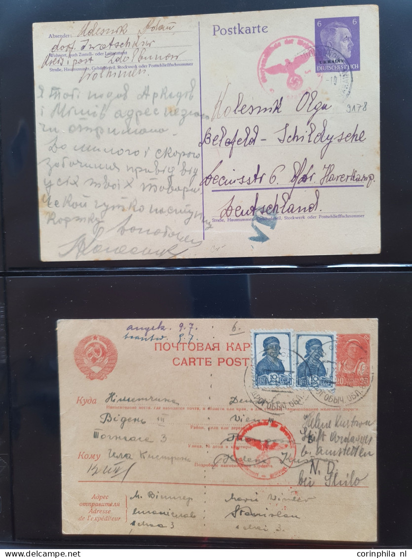 Cover 1939-1944 collection postal stationery (approx. 180 items) mainly used including collection Bohemia and Moravia (m