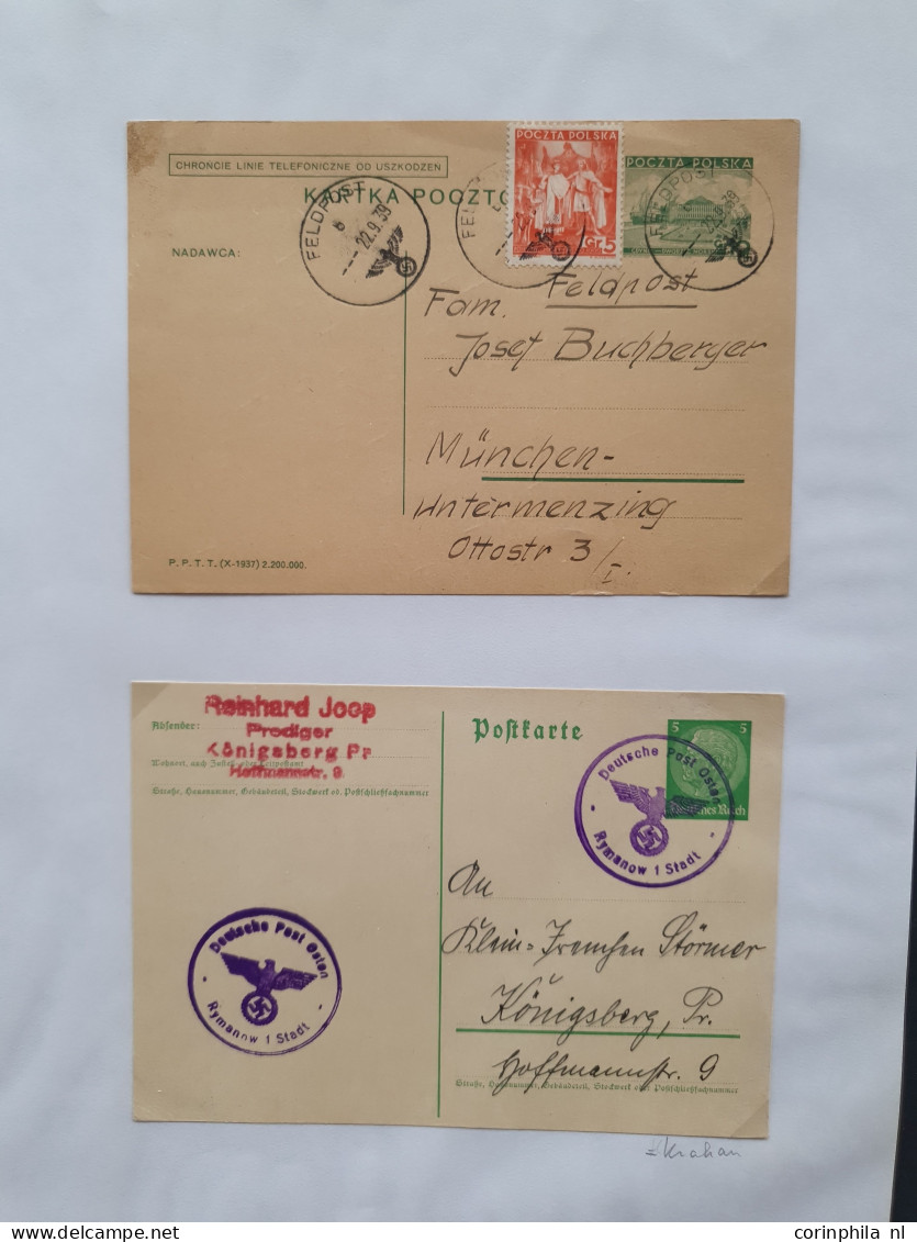 Cover 1939-1944 exhibition collection postal stationery (over 200 items) used and unused including better ex., forerunne