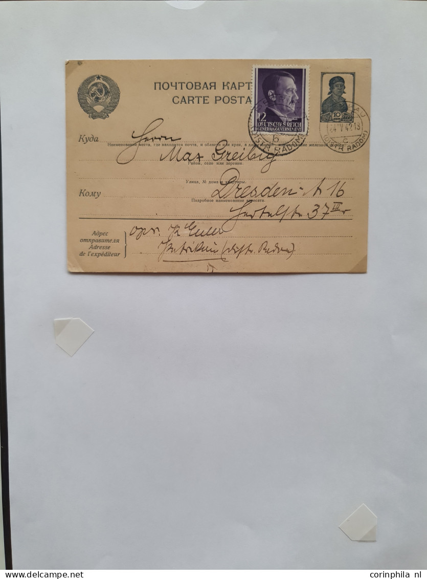 Cover 1939-1944 exhibition collection postal stationery (over 200 items) used and unused including better ex., forerunne