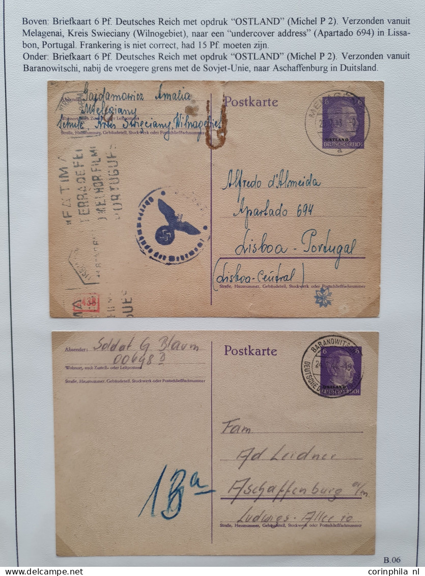 Cover 1939-1944 exhibition collection postal stationery (approx. 80 items) mainly used including forerunners, Russian st
