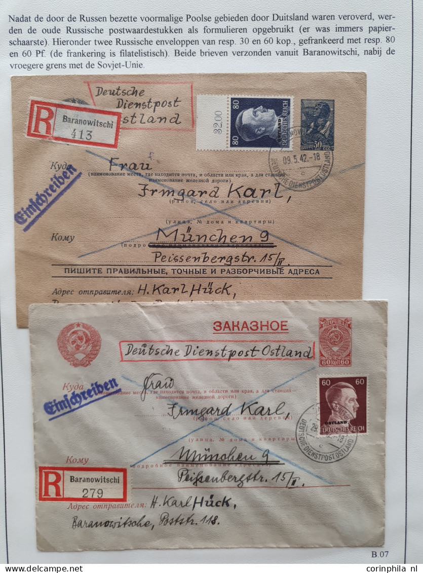 Cover 1939-1944 exhibition collection postal stationery (approx. 80 items) mainly used including forerunners, Russian st