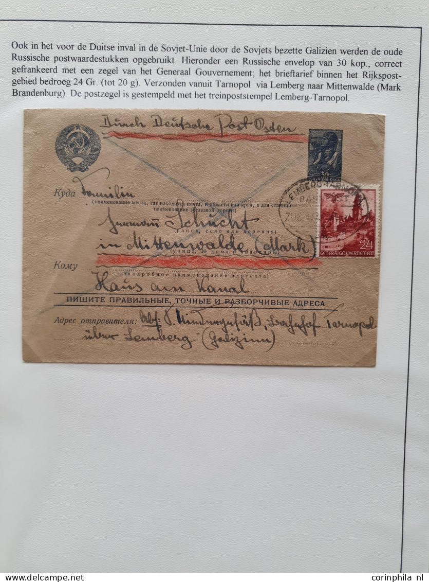 Cover 1939-1944 exhibition collection postal stationery (approx. 80 items) mainly used including forerunners, Russian st