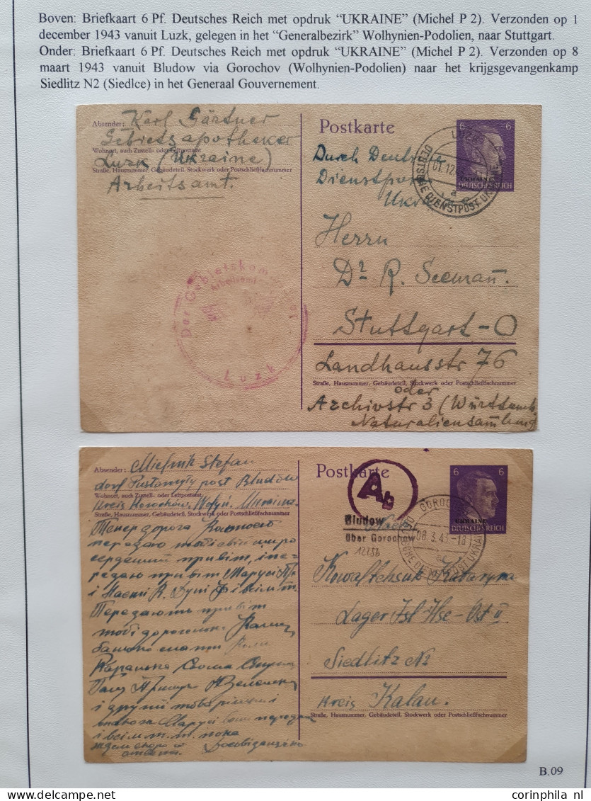 Cover 1939-1944 exhibition collection postal stationery (approx. 80 items) mainly used including forerunners, Russian st