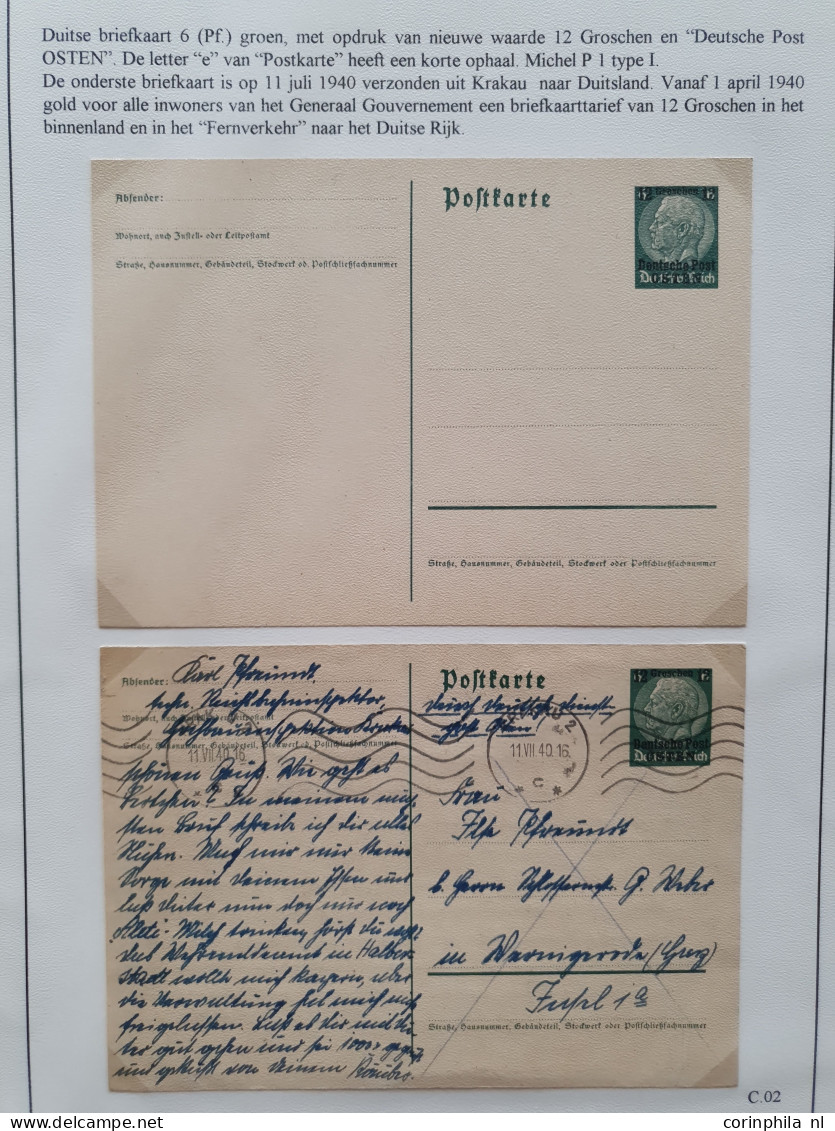 Cover 1939-1944 exhibition collection postal stationery (approx. 80 items) mainly used including forerunners, Russian st