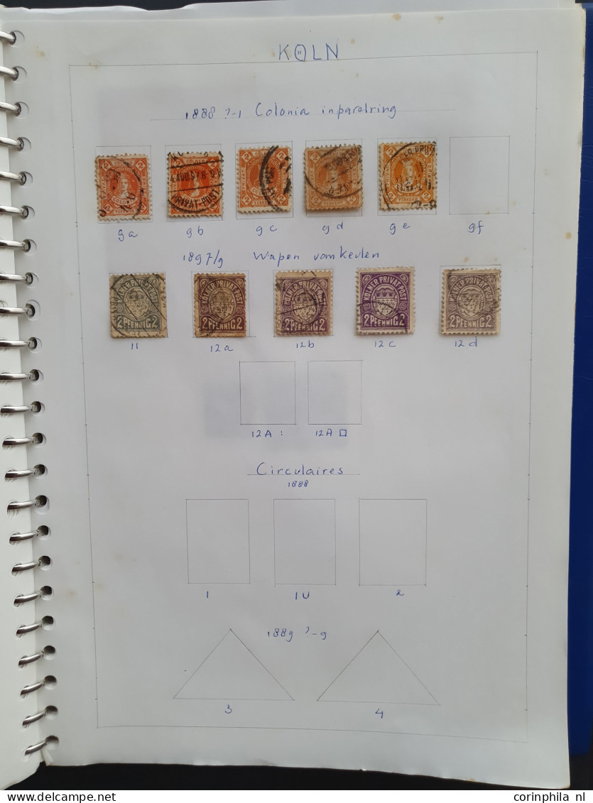 1852-1900c. collection German local issues (Stadtpost) used and * nicely arranged from Aachen to Zwickau with approx. 30