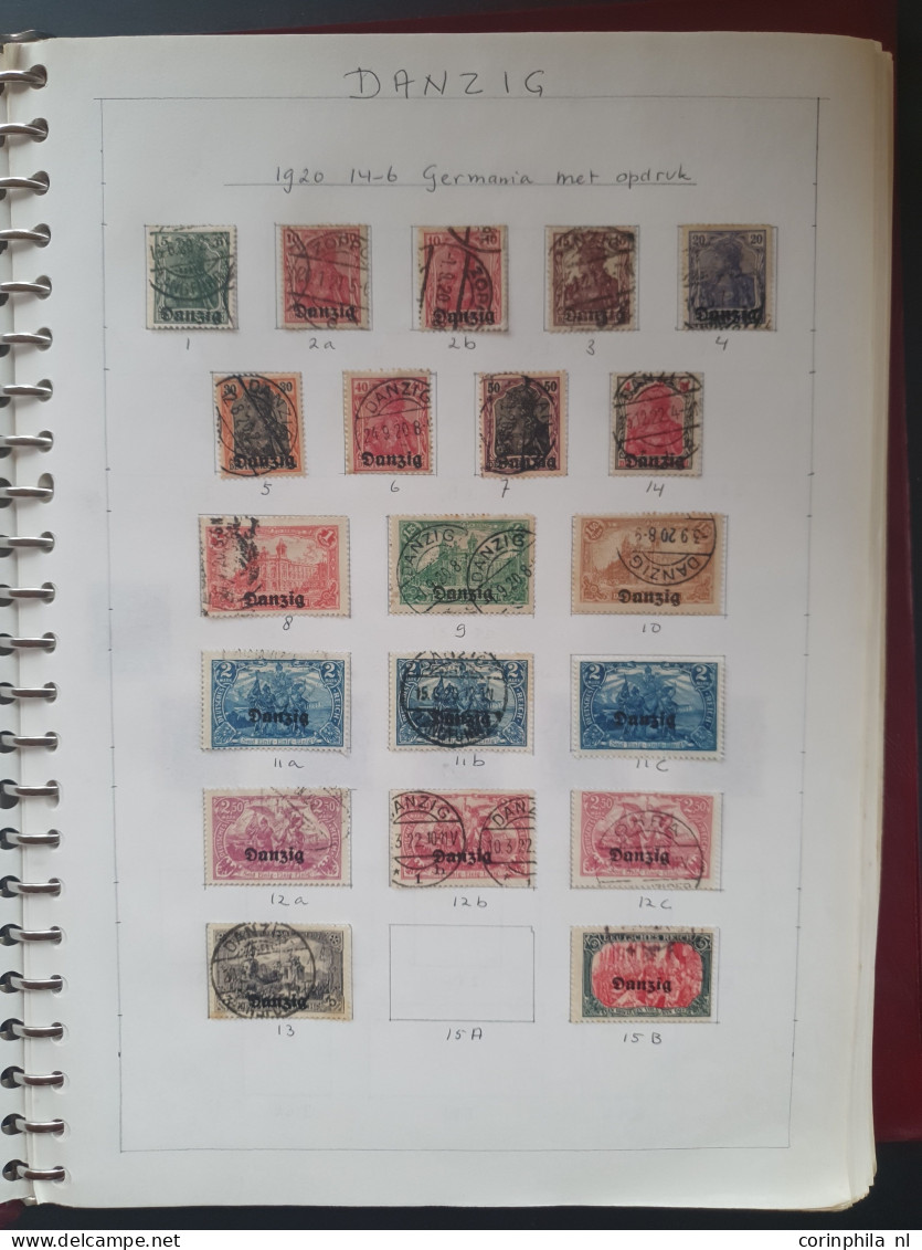 1918/1954 collection and stock including Saar, Memel, Danzig etc. with better items, varieties and postmarks in 7 stockb