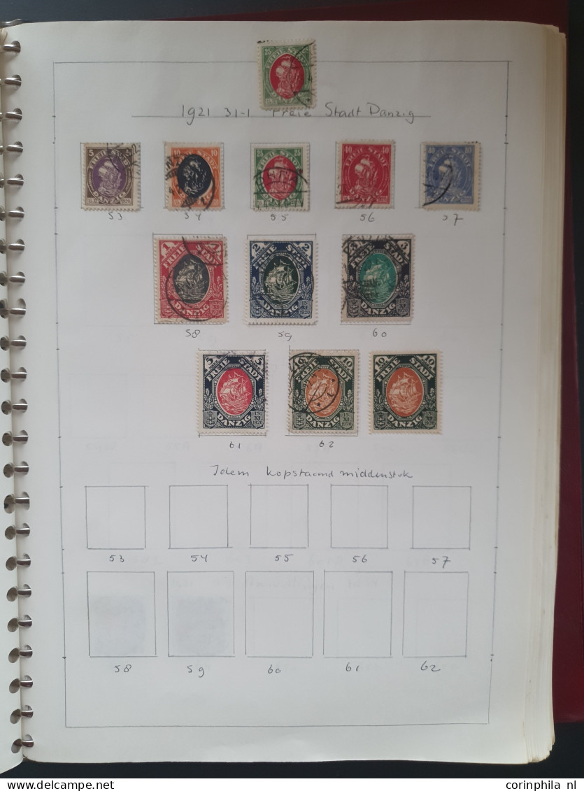 1918/1954 collection and stock including Saar, Memel, Danzig etc. with better items, varieties and postmarks in 7 stockb