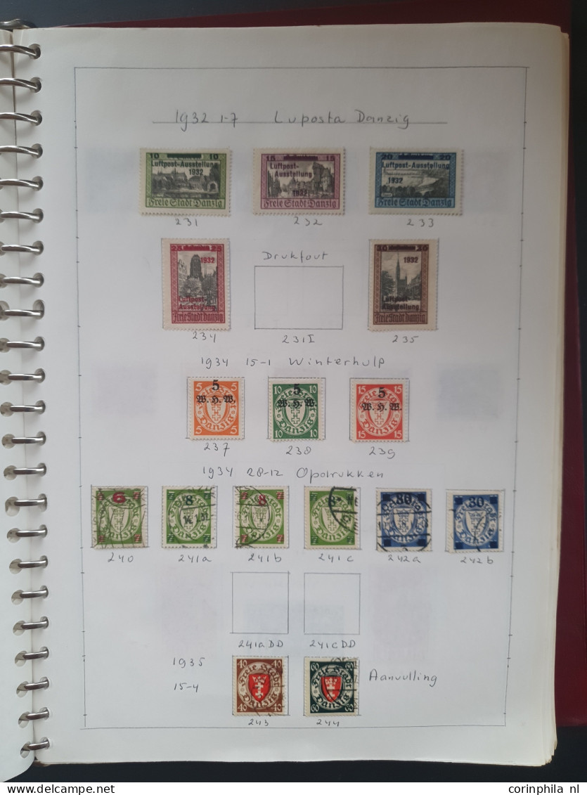 1918/1954 collection and stock including Saar, Memel, Danzig etc. with better items, varieties and postmarks in 7 stockb