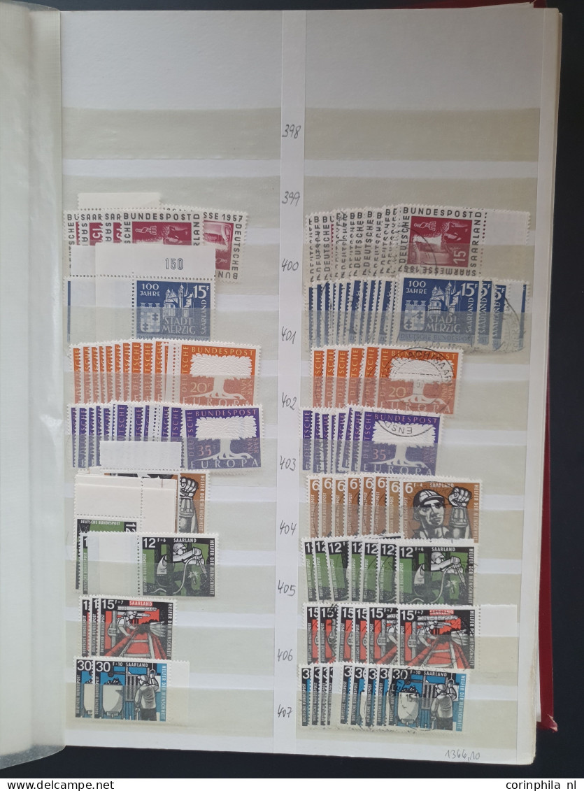 1918/1954 collection and stock including Saar, Memel, Danzig etc. with better items, varieties and postmarks in 7 stockb