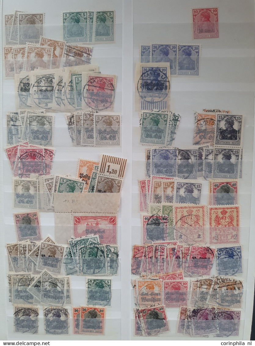 1918/1954 collection and stock including Saar, Memel, Danzig etc. with better items, varieties and postmarks in 7 stockb