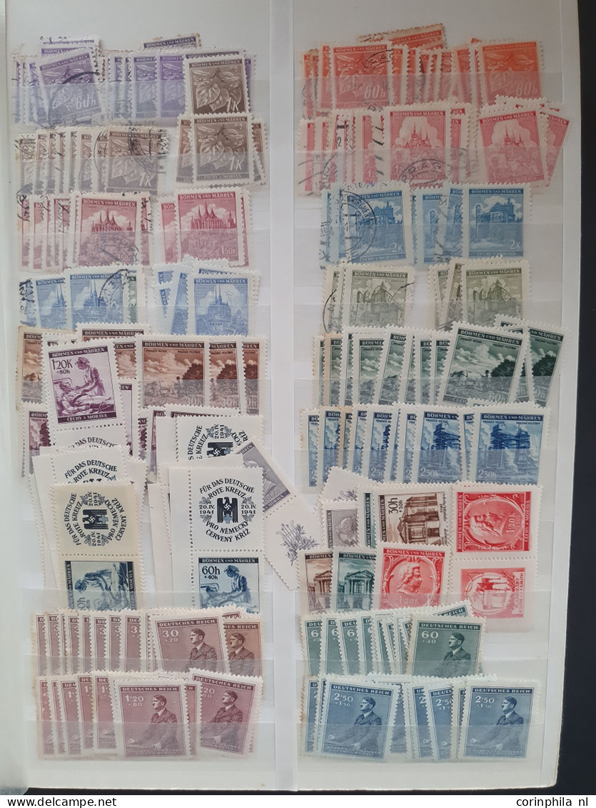 1918/1954 collection and stock including Saar, Memel, Danzig etc. with better items, varieties and postmarks in 7 stockb