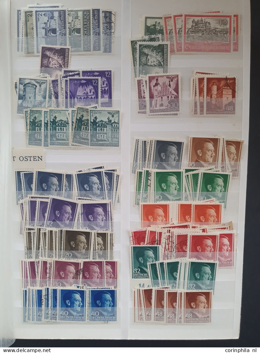 1918/1954 collection and stock including Saar, Memel, Danzig etc. with better items, varieties and postmarks in 7 stockb