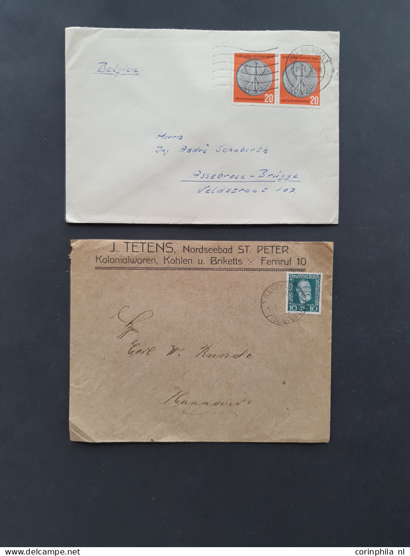 1860c. onwards about 440 covers/postal stationary with better German Empire in box  