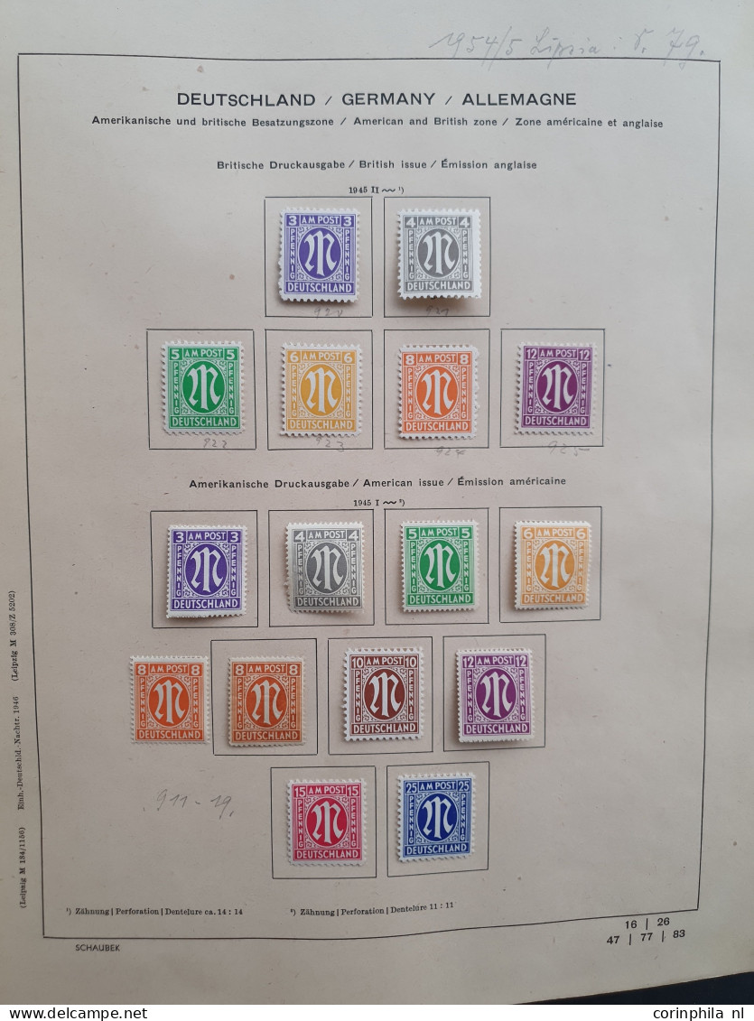 1945/1964 collection used and * including occupied zone, FRG and Berlin including better items in Schaubek album and env