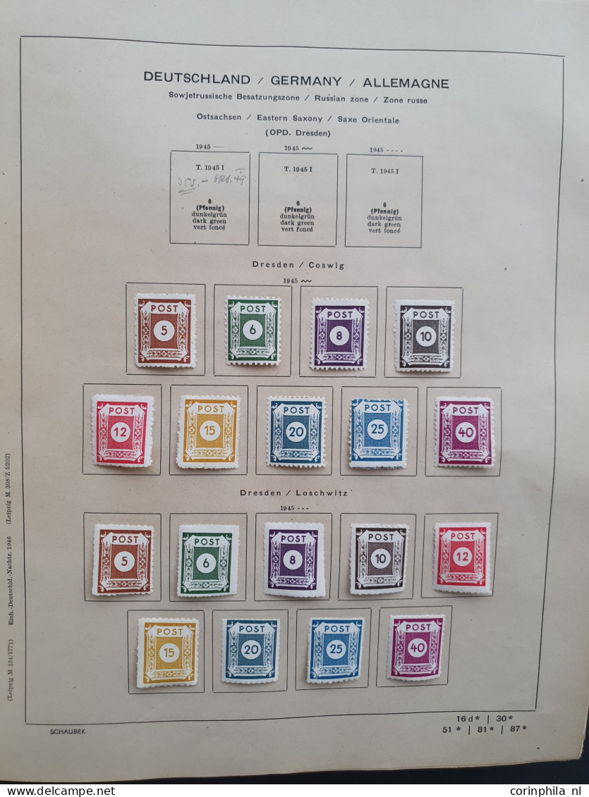 1945/1964 collection used and * including occupied zone, FRG and Berlin including better items in Schaubek album and env