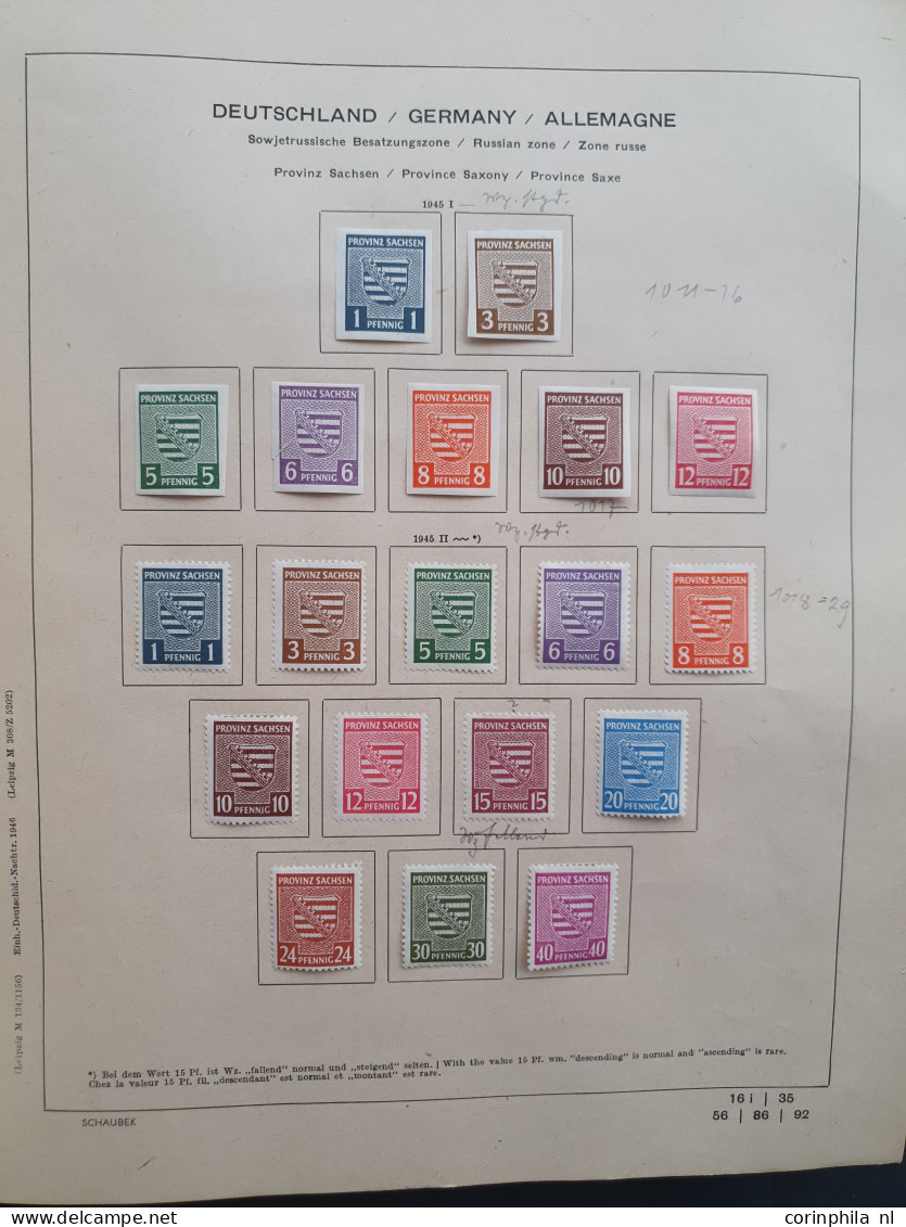 1945/1964 collection used and * including occupied zone, FRG and Berlin including better items in Schaubek album and env