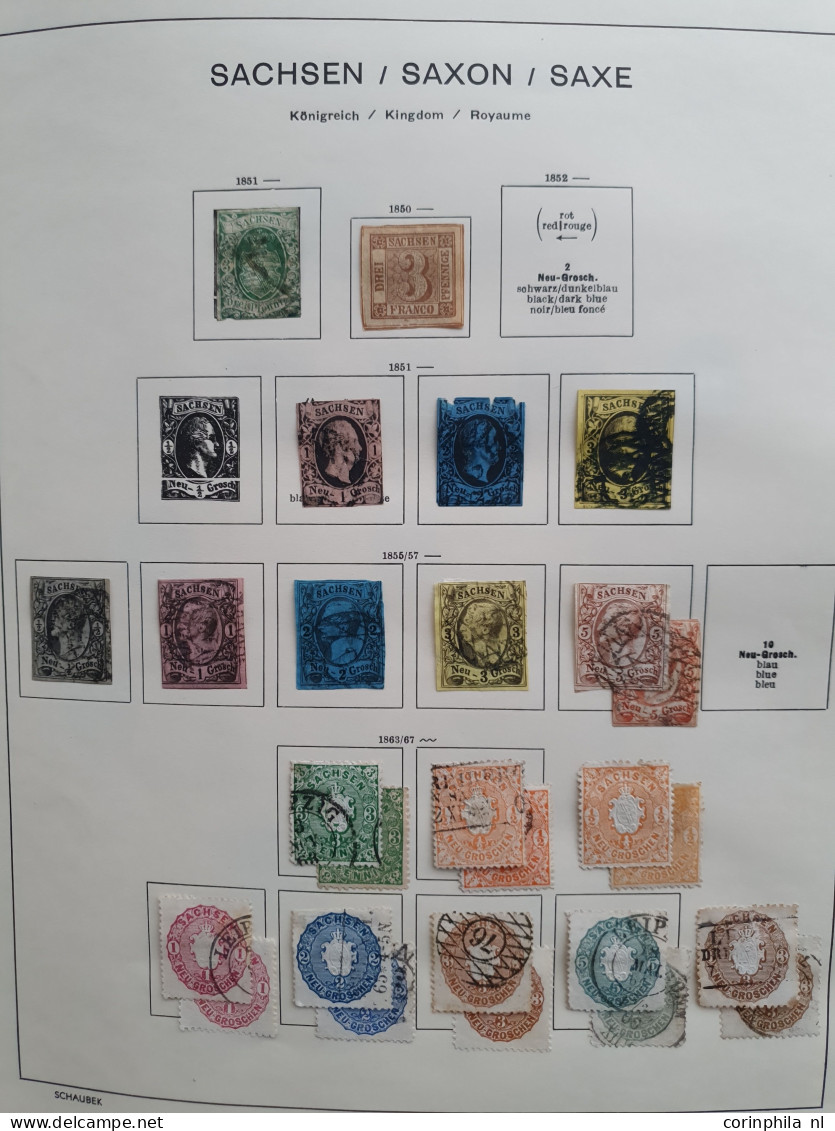 1851/1951 Collection German States And German Empire Collected Both Used And * With A Large Number Of Stamps Including B - Autres & Non Classés