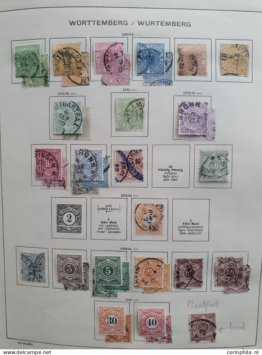 1851/1951 collection German States and German Empire collected both used and * with a large number of stamps including b