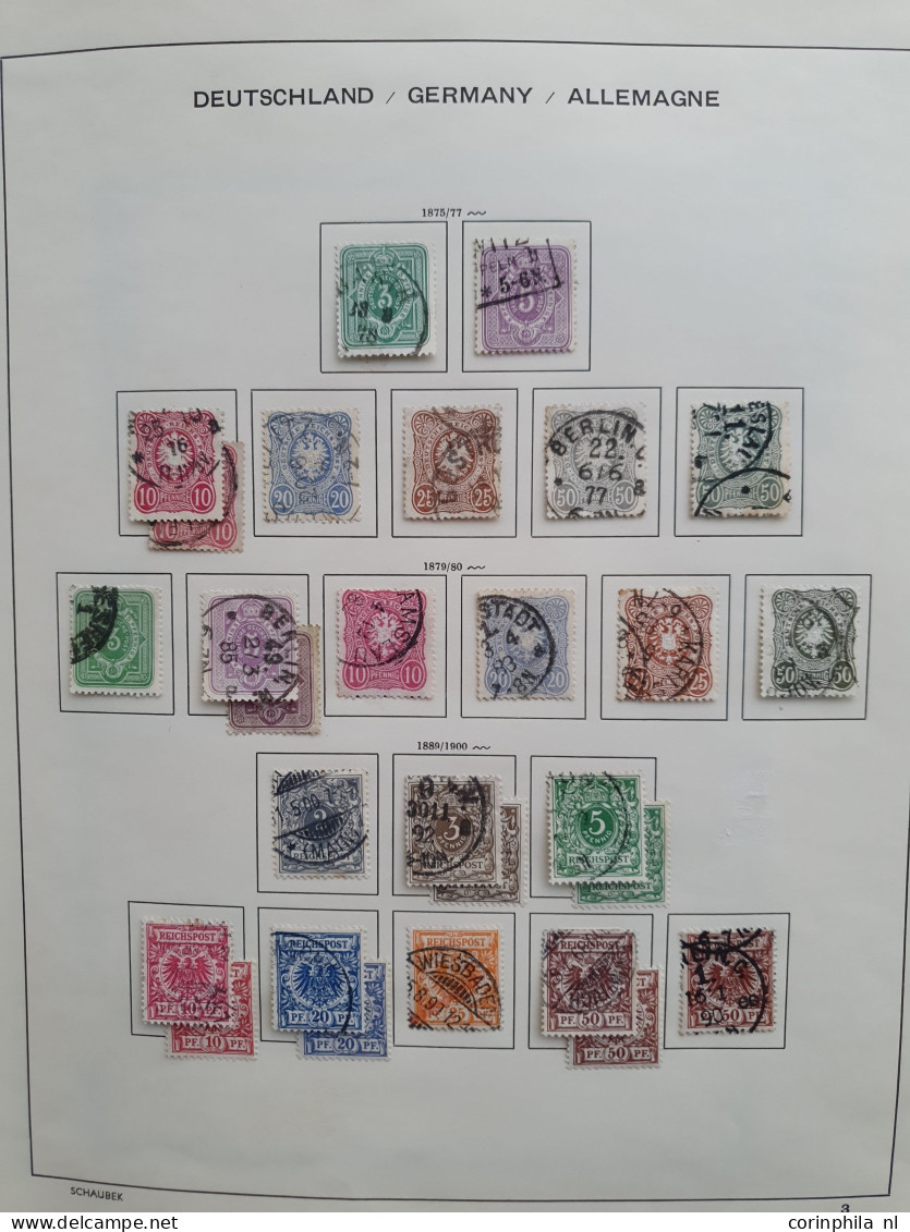 1851/1951 collection German States and German Empire collected both used and * with a large number of stamps including b