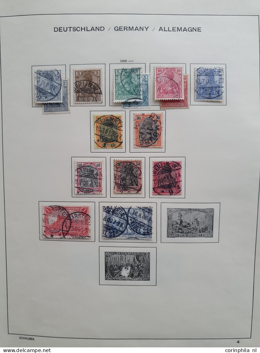 1851/1951 collection German States and German Empire collected both used and * with a large number of stamps including b