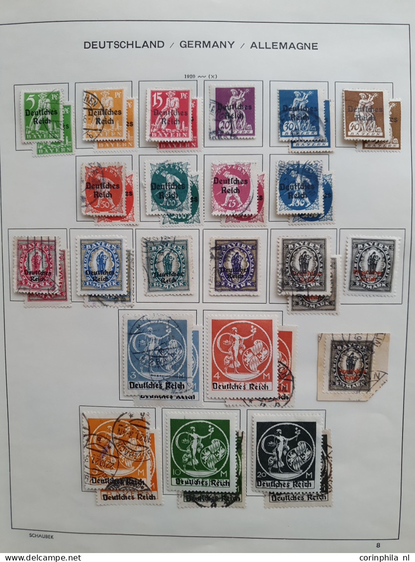 1851/1951 collection German States and German Empire collected both used and * with a large number of stamps including b