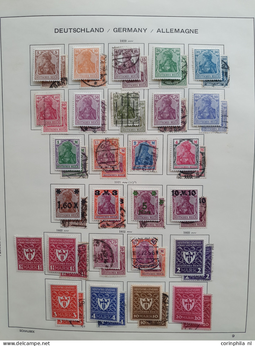 1851/1951 collection German States and German Empire collected both used and * with a large number of stamps including b