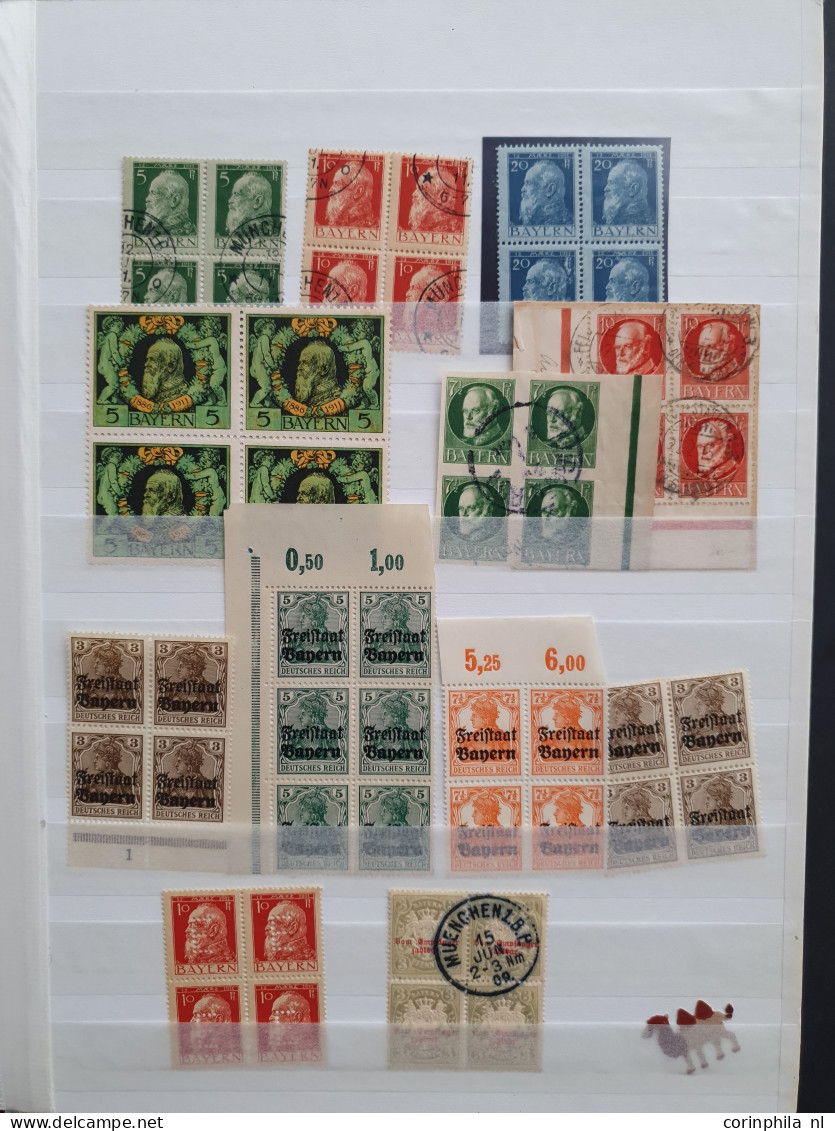 1855c/1954 Collection Combinations, Pairs And Blocks Of 4 Mostly Used Including Better (Old States, German Empire, Posth - Otros & Sin Clasificación