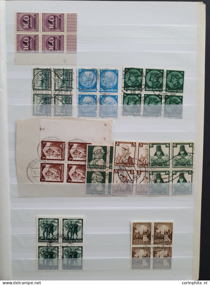 1855c/1954 Collection Combinations, Pairs And Blocks Of 4 Mostly Used Including Better (Old States, German Empire, Posth - Autres & Non Classés