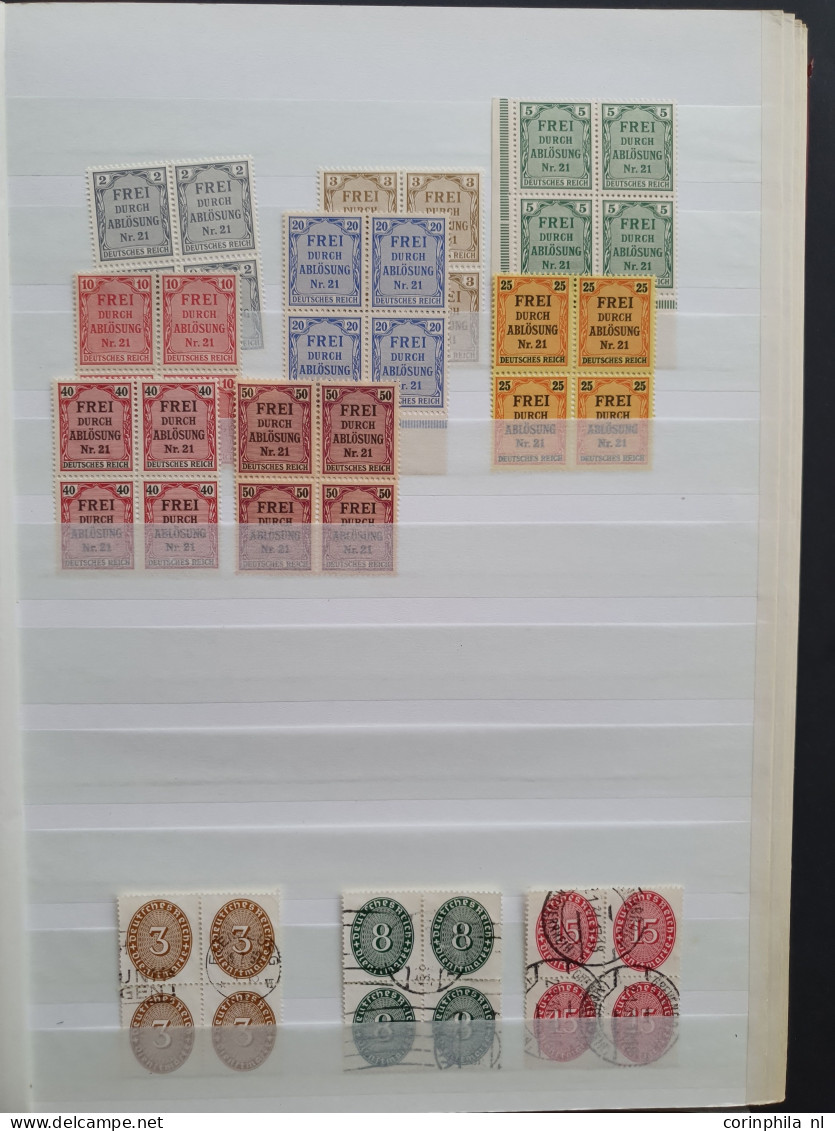 1855c/1954 Collection Combinations, Pairs And Blocks Of 4 Mostly Used Including Better (Old States, German Empire, Posth - Other & Unclassified