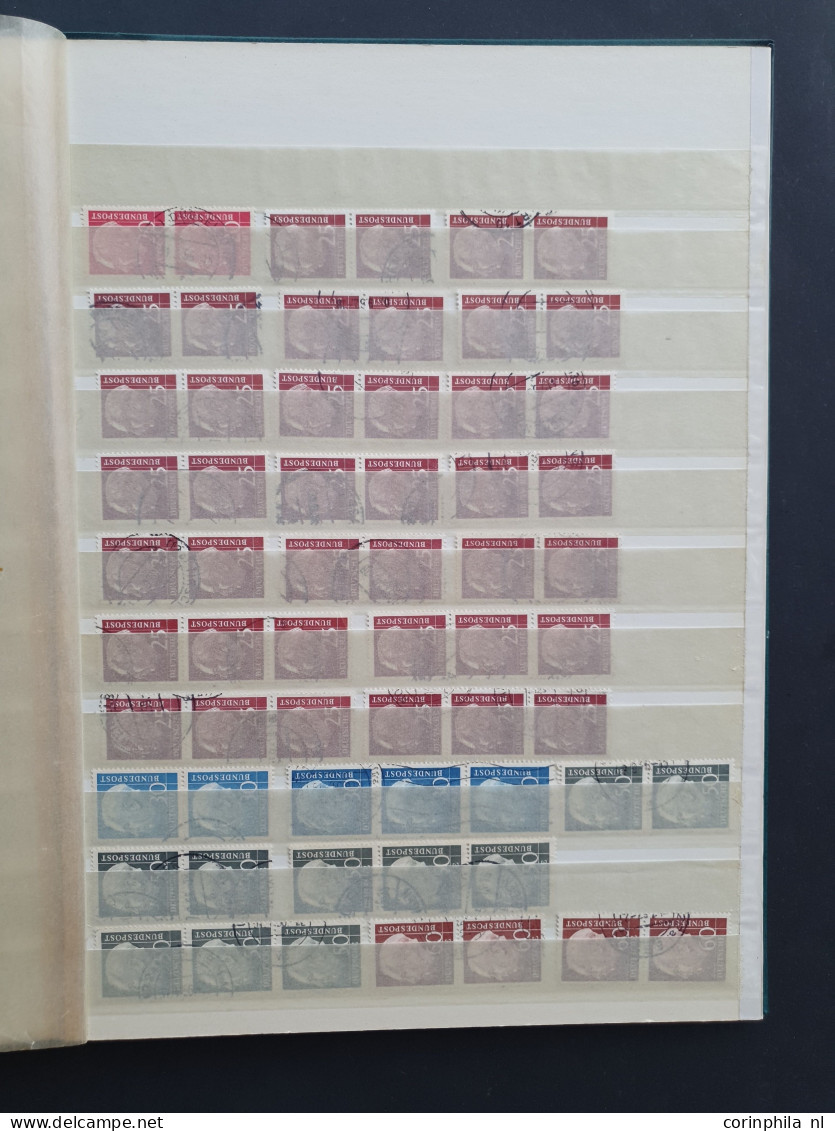 1855c/1954 collection combinations, pairs and blocks of 4 mostly used including better (Old States, German Empire, Posth