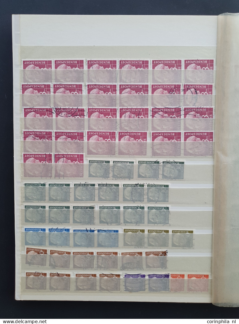 1855c/1954 collection combinations, pairs and blocks of 4 mostly used including better (Old States, German Empire, Posth