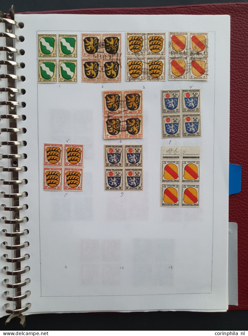 1855c/1954 collection combinations, pairs and blocks of 4 mostly used including better (Old States, German Empire, Posth