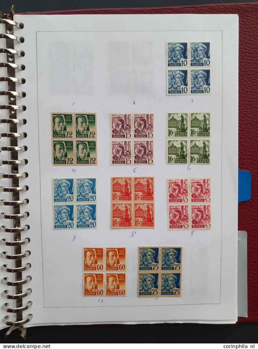 1855c/1954 collection combinations, pairs and blocks of 4 mostly used including better (Old States, German Empire, Posth