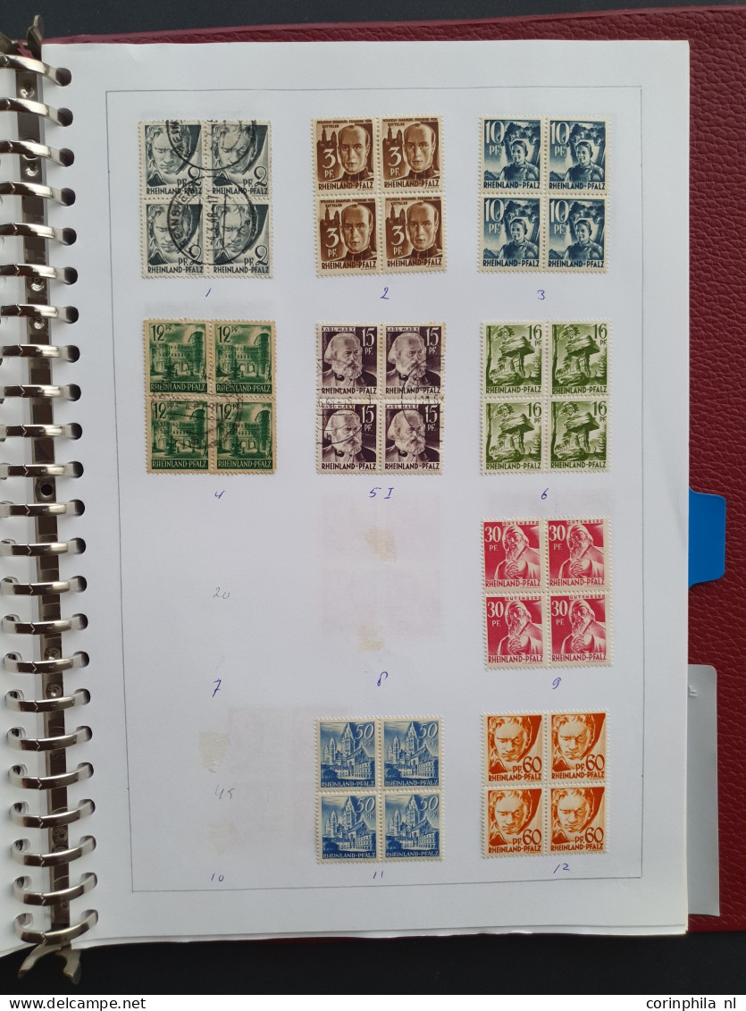 1855c/1954 collection combinations, pairs and blocks of 4 mostly used including better (Old States, German Empire, Posth