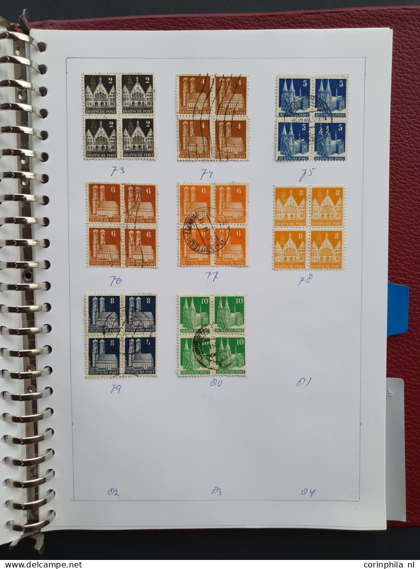 1855c/1954 collection combinations, pairs and blocks of 4 mostly used including better (Old States, German Empire, Posth