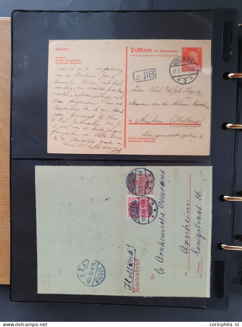 Cover 1860/1940 onwards collection of approx 170 covers and post cards mostly send to the Netherlands including many sta