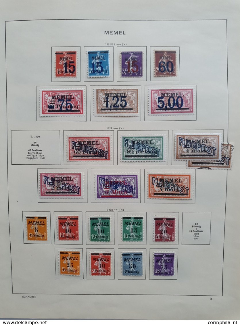 1920/1946 nicely arranged collection occupied zones including Upper Silesia, Danzig, Memel, Saar, occupied zones of WWII