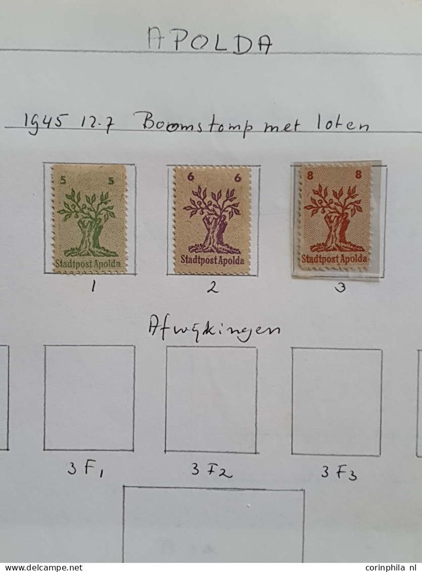 1945/1946 Collection German Local Issues And Soviet Zone, Used And * With Better Sets, Miniature Sheet And Varieties In  - Autres & Non Classés