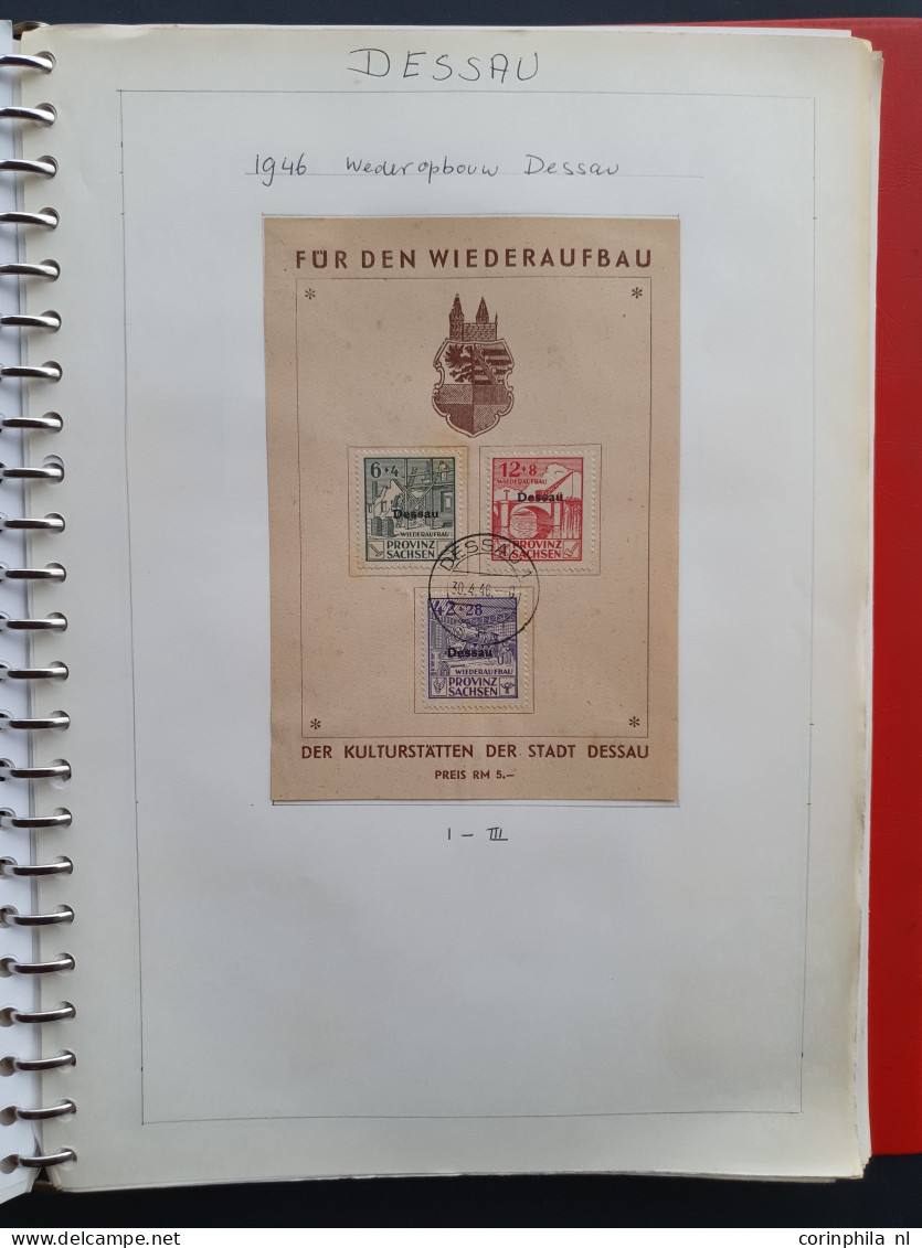 1945/1946 collection German local issues and Soviet zone, used and * with better sets, miniature sheet and varieties in 