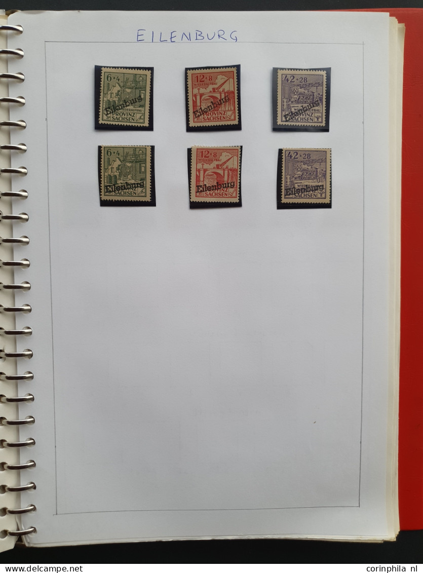 1945/1946 collection German local issues and Soviet zone, used and * with better sets, miniature sheet and varieties in 