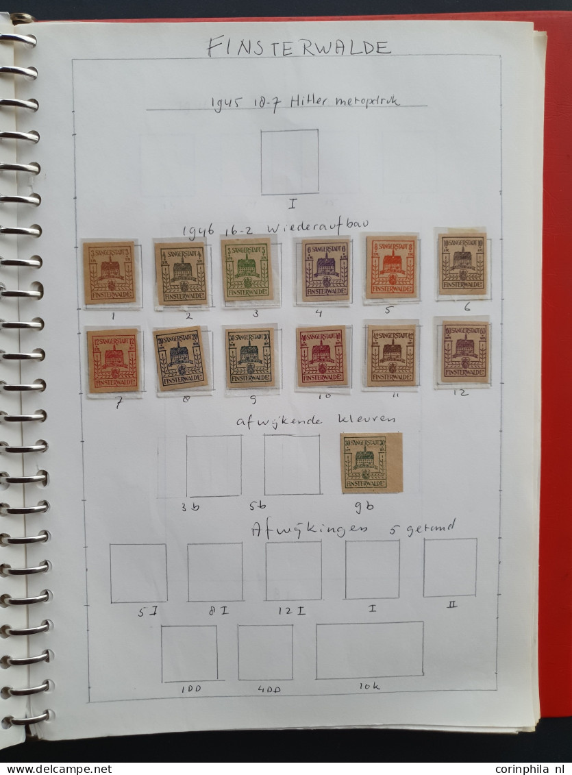 1945/1946 collection German local issues and Soviet zone, used and * with better sets, miniature sheet and varieties in 
