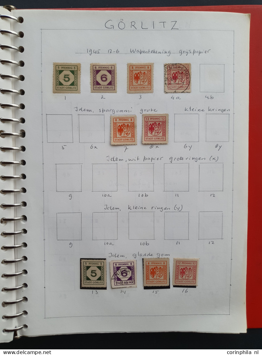 1945/1946 collection German local issues and Soviet zone, used and * with better sets, miniature sheet and varieties in 