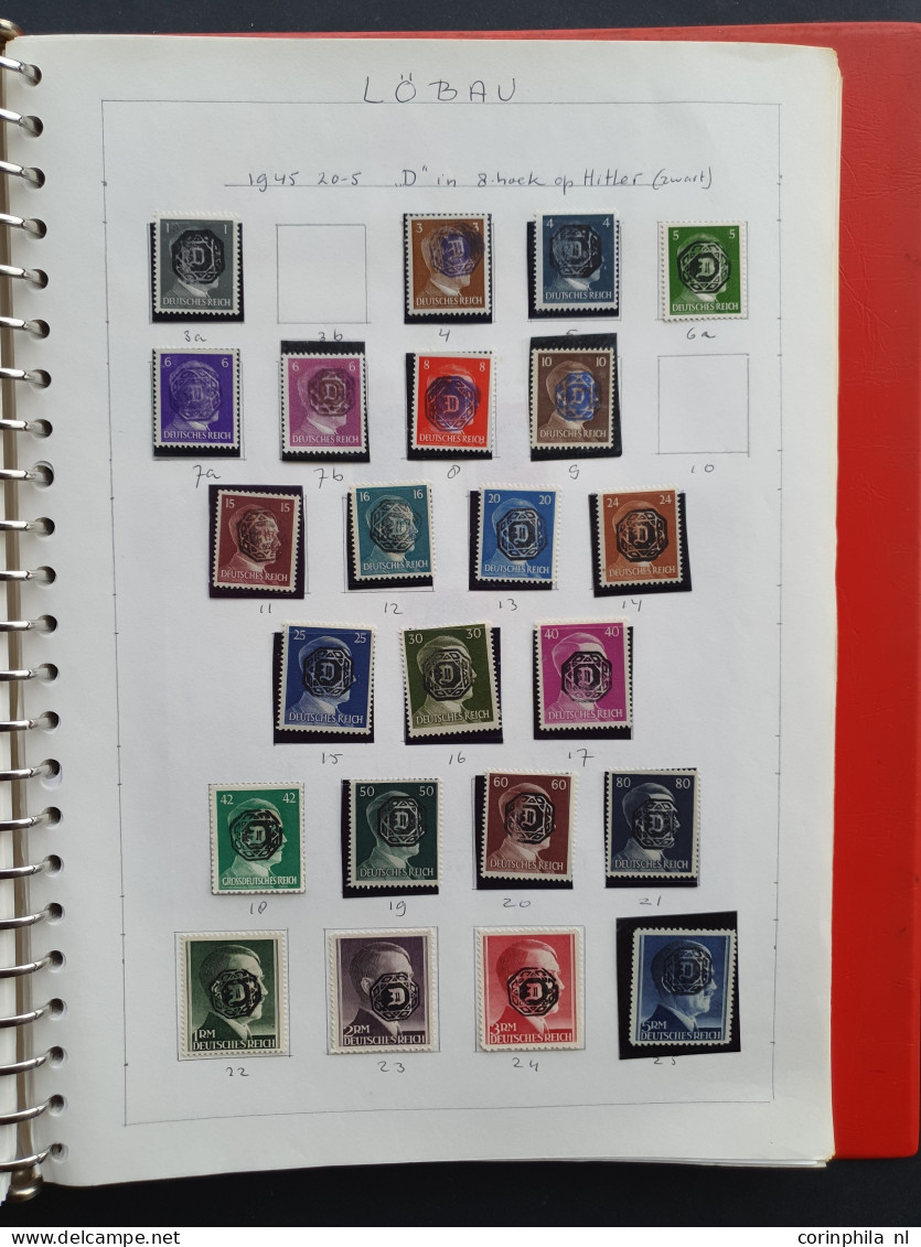1945/1946 collection German local issues and Soviet zone, used and * with better sets, miniature sheet and varieties in 