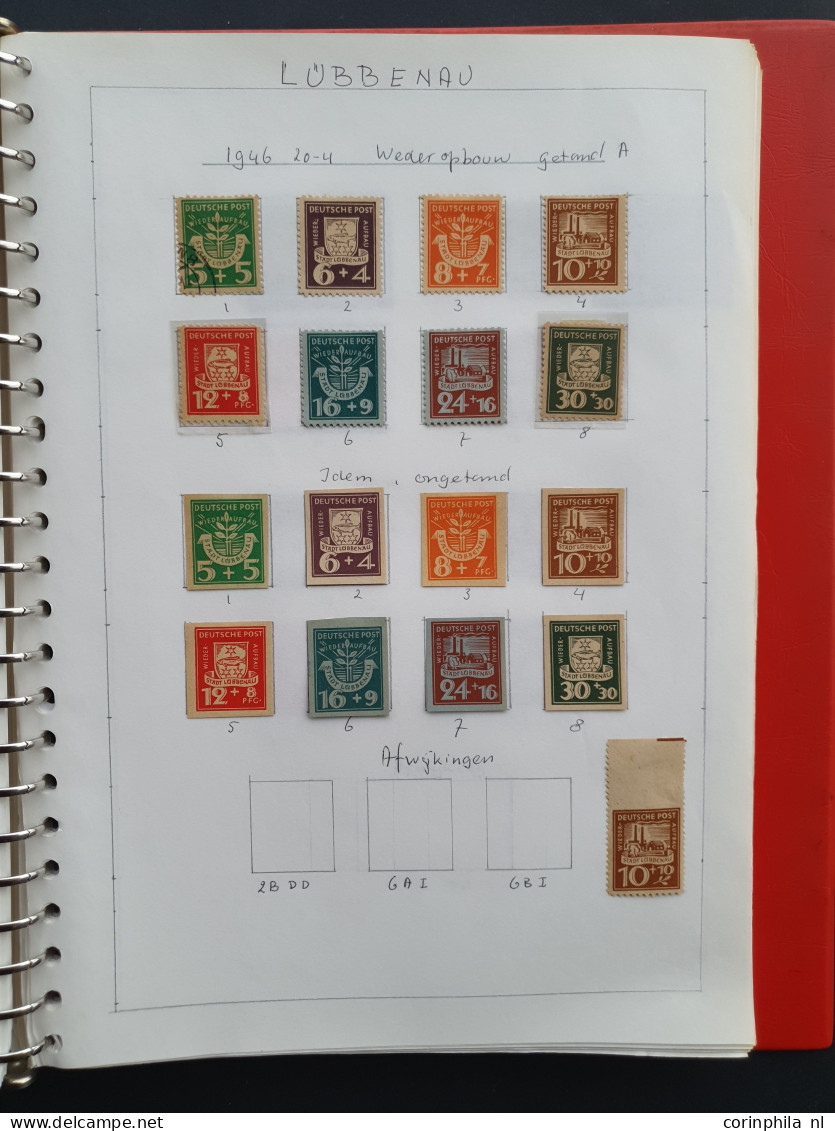 1945/1946 collection German local issues and Soviet zone, used and * with better sets, miniature sheet and varieties in 