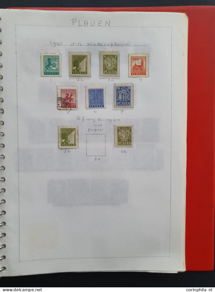 1945/1946 collection German local issues and Soviet zone, used and * with better sets, miniature sheet and varieties in 