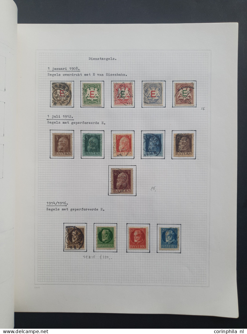 1850-1970 ca., with a.o. Bavaria, German Empire, Peblicites and Berlin in stockbooks, on leaves and on stock cards in bo