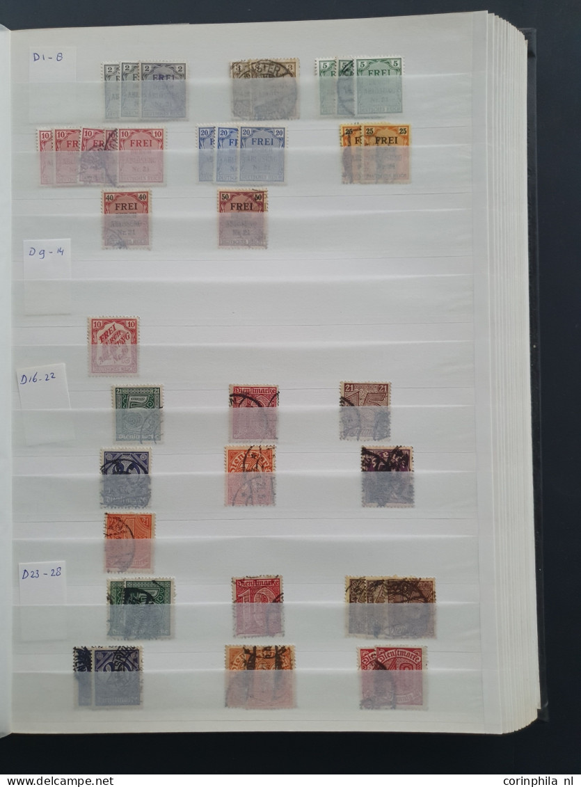 1860 onwards, stock used and */** including Old States, German Empire and German Colonies, large number of stamps with b